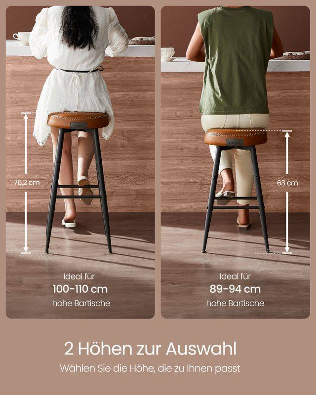 Songmics VASAGLE EKHO Kollektion - Barhocker Letzter Tag
