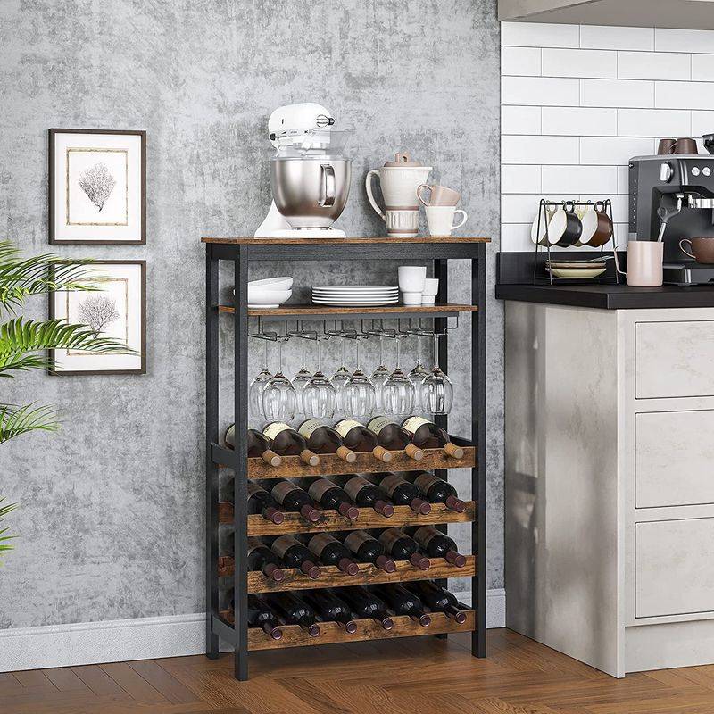 Songmics SONGMICS Freistehendes Weinregal für 24 Weinflaschen Sonderangebot der Fabrik