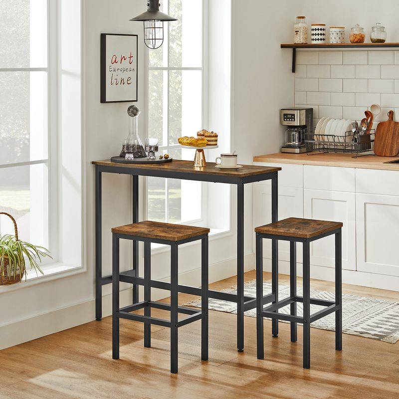 Songmics VASAGLE Industrie-Design Bartisch-Set Clearance-Verkauf
