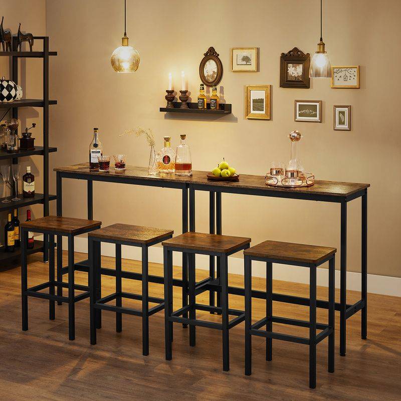 Songmics VASAGLE Industrie-Design Bartisch-Set Clearance-Verkauf