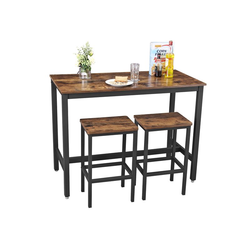 Songmics VASAGLE Industrial Look Stehtisch mit 2 Barhockern Im Verkauf