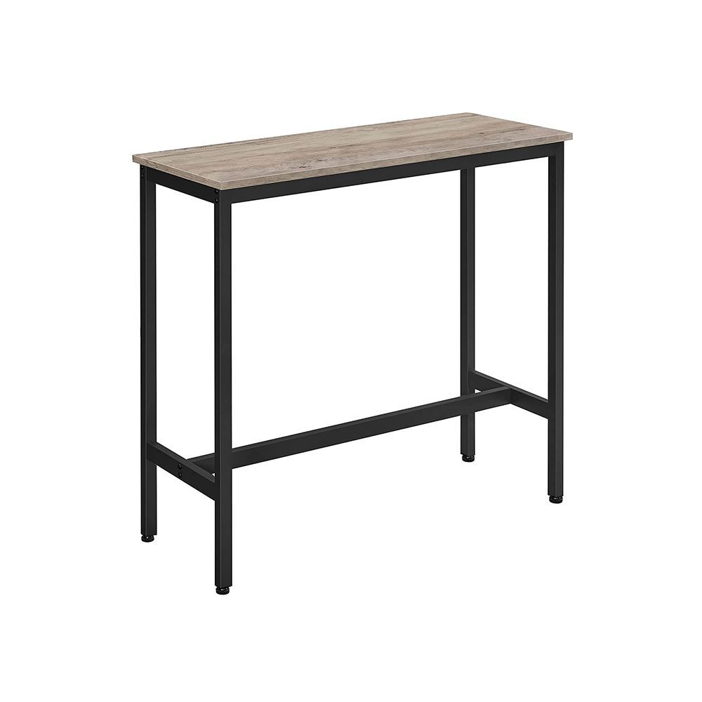 Songmics VASAGLE Rechteckiger Bartisch Greige-Schwarz