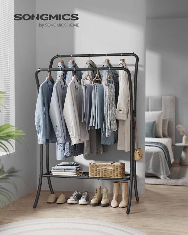 Songmics SONGMICS Garderobe aus Metall mit 6 Haken tintenschwarz Auslauf