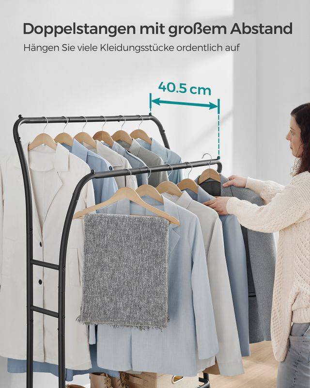 Songmics SONGMICS Garderobe aus Metall mit 6 Haken tintenschwarz Auslauf