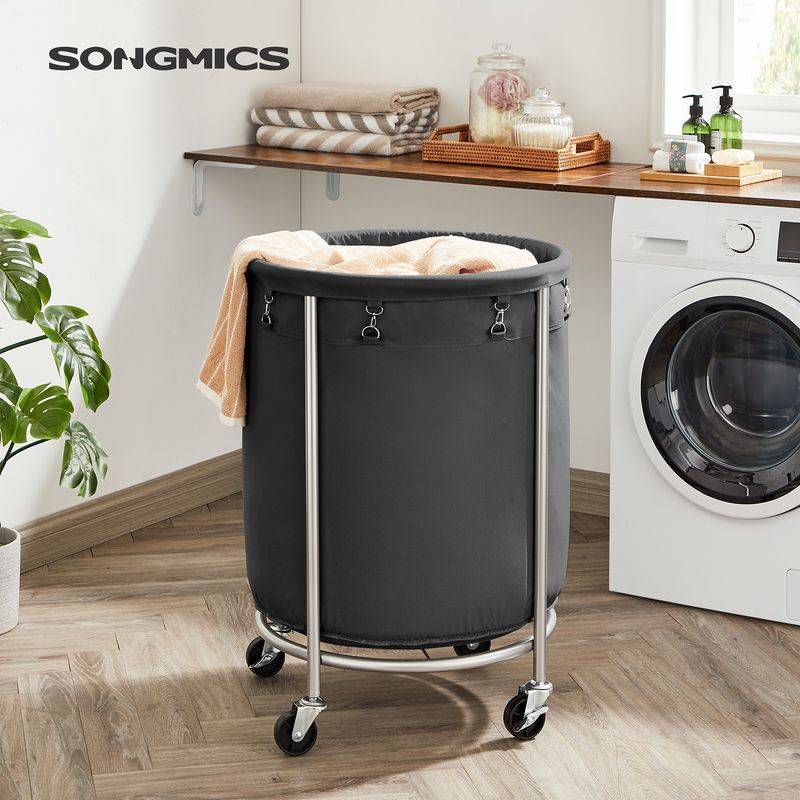 Songmics SONGMICS Wäschekorb mit Rollen und Stahlrahmen Günstig kaufen