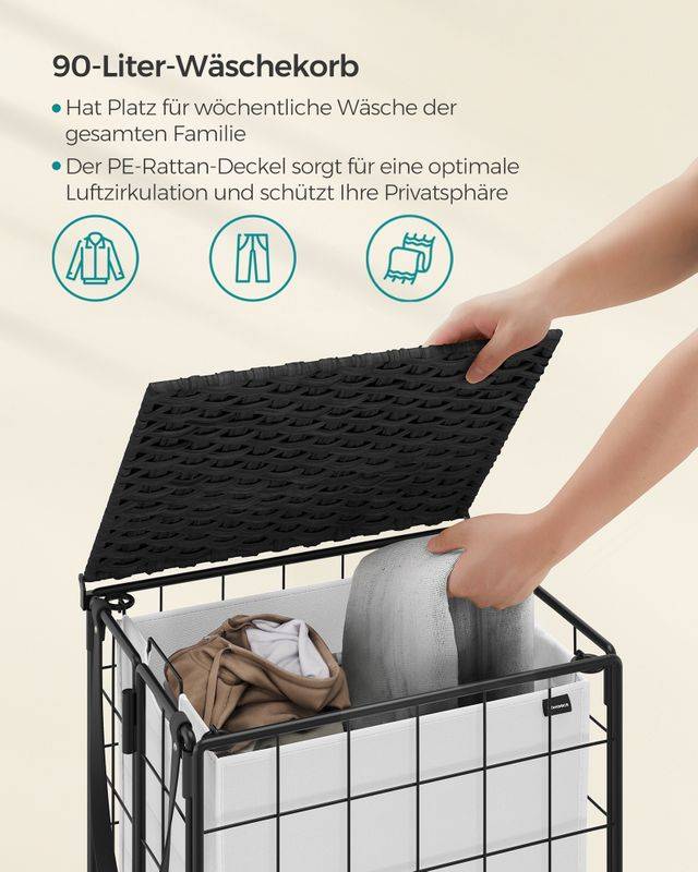 Songmics SONGMICS Wäschesammler mit Rollen Großer Ausverkauf