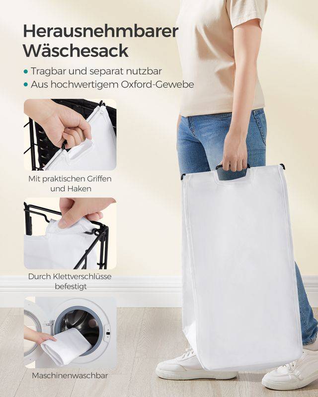 Songmics SONGMICS Wäschesammler mit Rollen Großer Ausverkauf