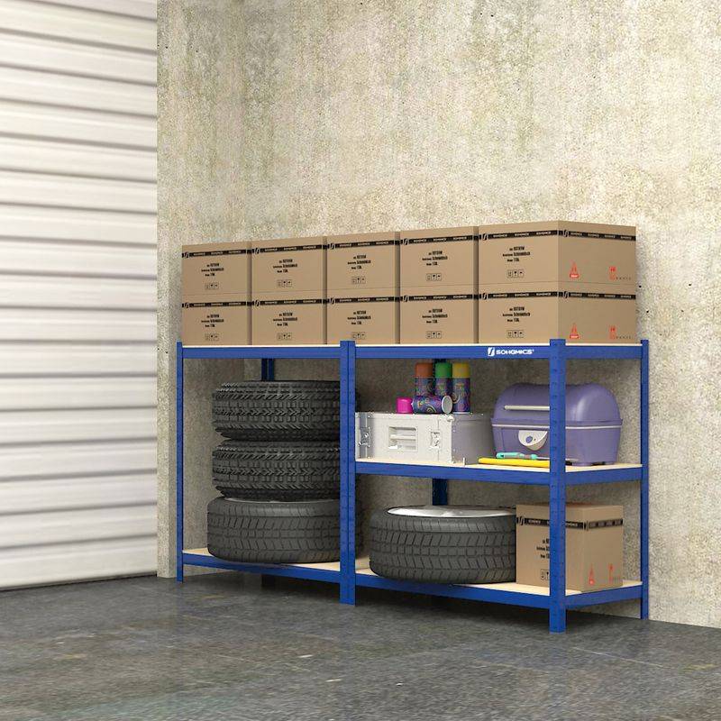 Songmics SONGMICS Schwerlastregal 650 kg Blau Vatertagsangebot