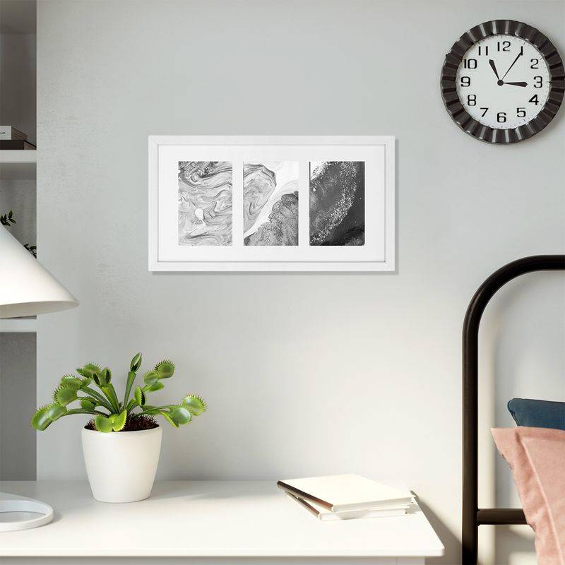 Songmics SONGMICS Bilderrahmen für 3 Fotos Weiß Räumungsverkauf