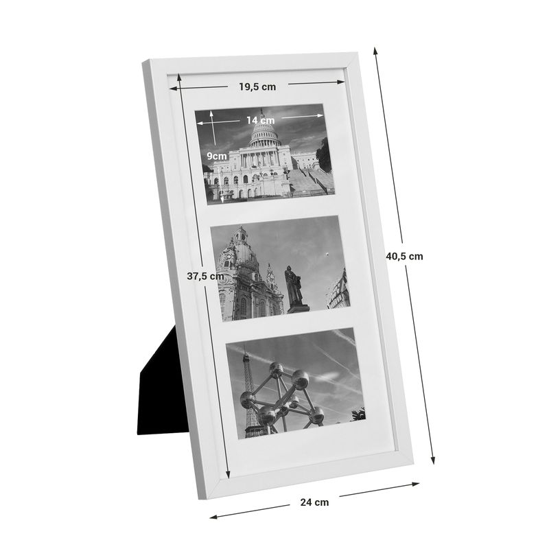 Songmics SONGMICS Bilderrahmen für 3 Fotos Weiß Räumungsverkauf