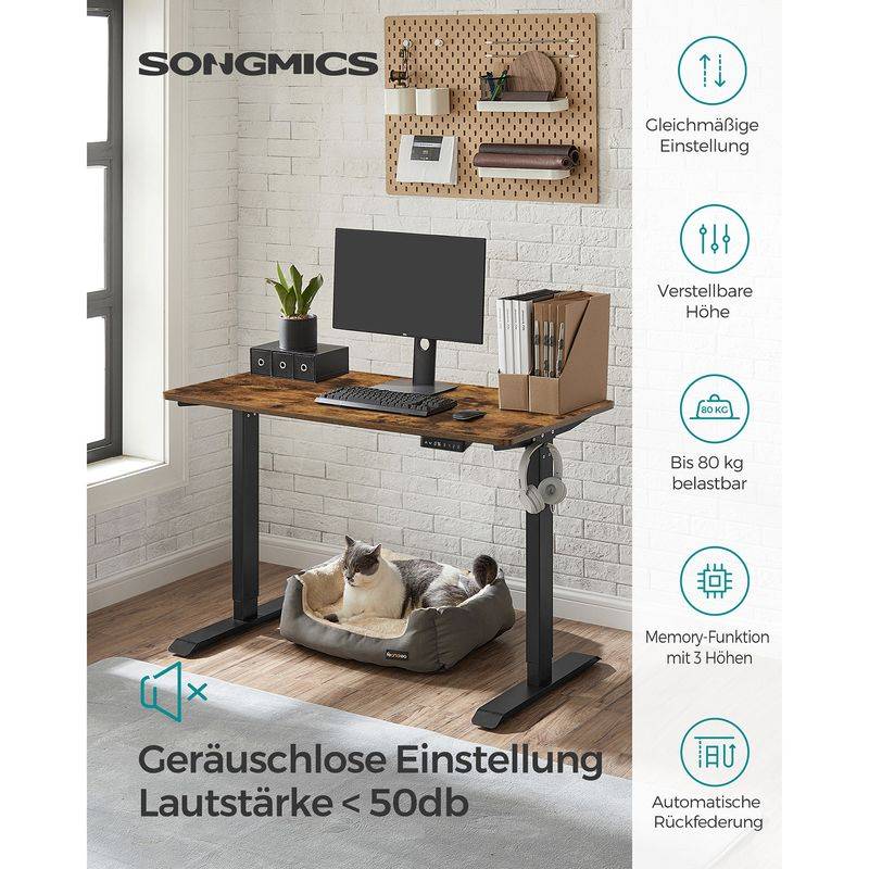 Songmics SONGMICS Höhenverstellbarer Schreibtisch mit 3 Voreinstellungen Bis zu 50% Rabatt