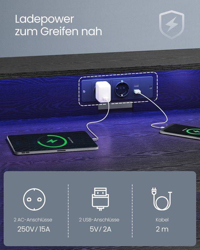 Songmics VASAGLE Gaming-Tisch mit LED-Beleuchtung Bis zu 60% Rabatt