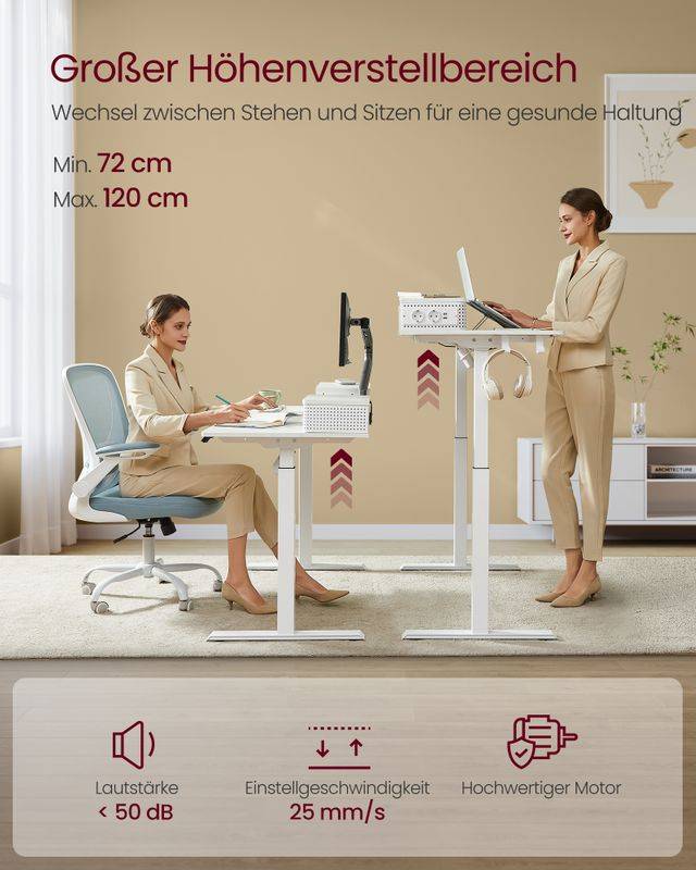 Songmics VASAGLE Schreibtisch Höhenverstellbar und elektrisch Sonderangebot der Fabrik