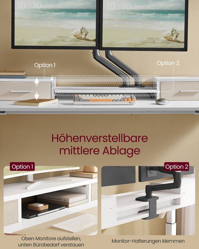 Songmics VASAGLE Schreibtisch Höhenverstellbar und elektrisch Sonderangebot der Fabrik