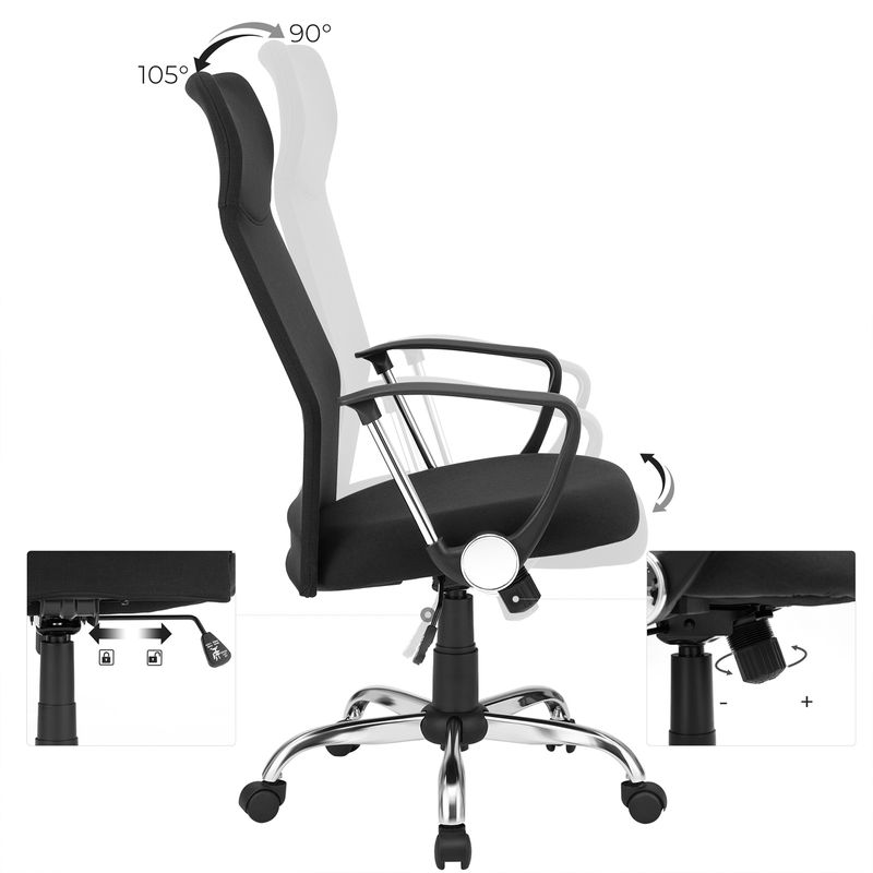 Songmics SONGMICS Ergonomischer Schreibtischstuhl mit gepolstertem Sitz Nur noch ein Tag übrig