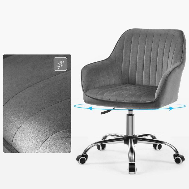 Songmics SONGMICS Drehstuhl mit Samtbezug Kostenloser Versand international