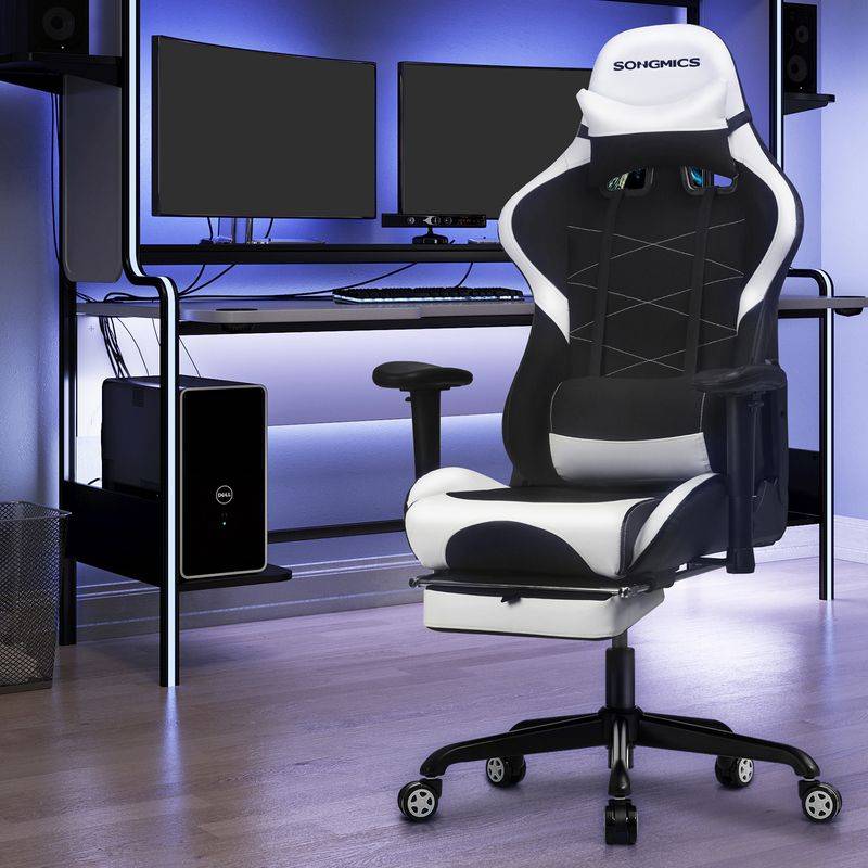 Songmics SONGMICS Gaming Stuhl mit Fußstütze 2025