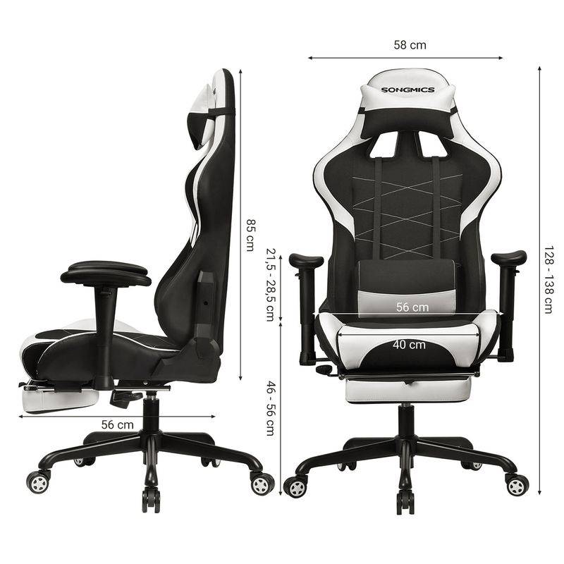 Songmics SONGMICS Gaming Stuhl mit Fußstütze 2025