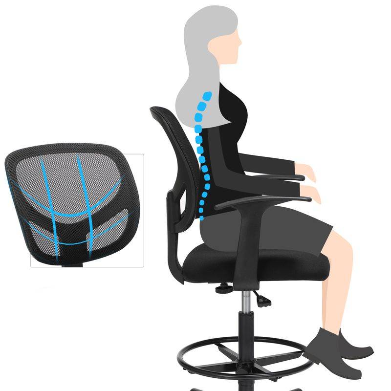 Songmics SONGMICS Ergonomischer Bürostuhl mit Armlehnen Meist gekauft