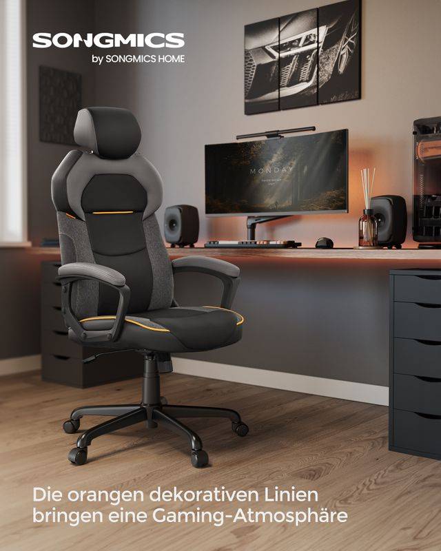 Songmics SONGMICS Gaming-Stuhl mit verstellbarer Kopfstütze Limitierter Zeitrabatt
