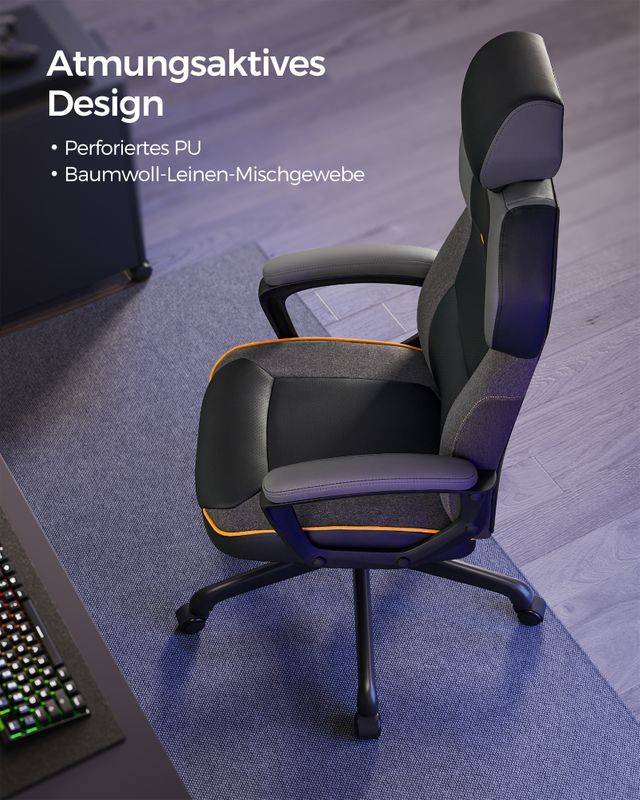 Songmics SONGMICS Gaming-Stuhl mit verstellbarer Kopfstütze Limitierter Zeitrabatt