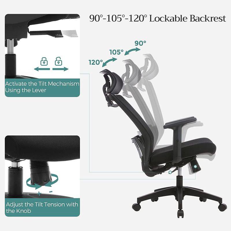 Songmics SONGMICS Bürostuhl schwarz Fabrik Onlineshop