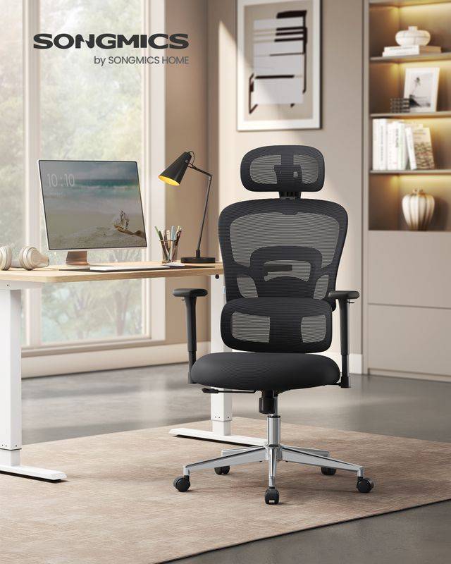 Songmics SONGMICS Bürostuhl mit höhenverstellbarer Lordosenstütze Sonderangebot