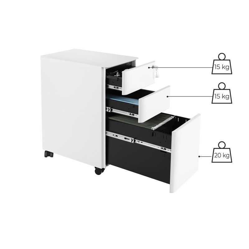 Songmics SONGMICS Büroschrank mit Rollen und Schloss Cyber Monday