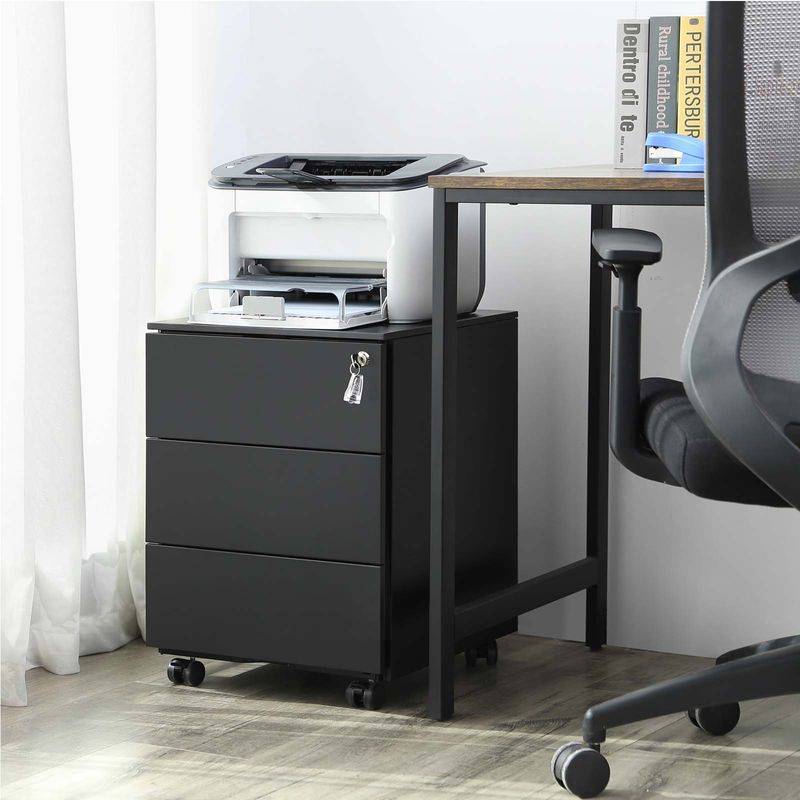 Songmics SONGMICS Mobiler Aktenschrank mit 3 Schubladen Weihnachtsangebot