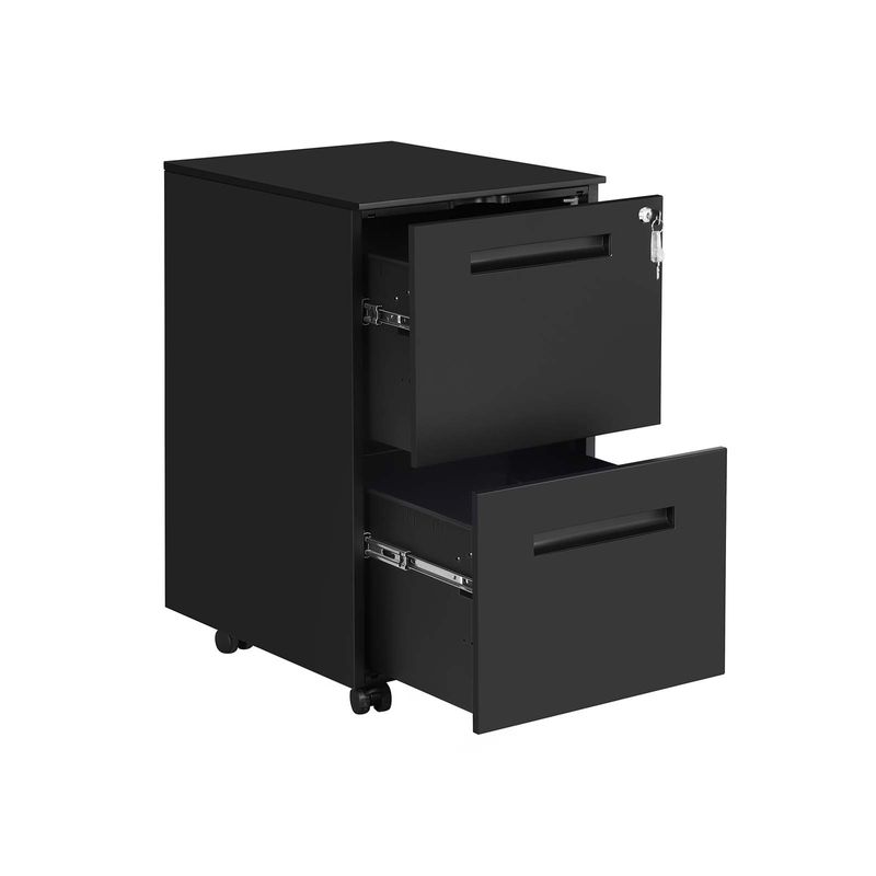Songmics SONGMICS Abschließbarer Aktenschrank mit 2 Schubladen Osterangebot