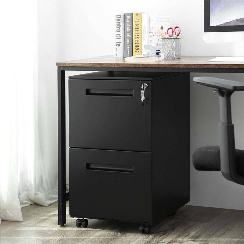 Songmics SONGMICS Abschließbarer Aktenschrank mit 2 Schubladen Osterangebot