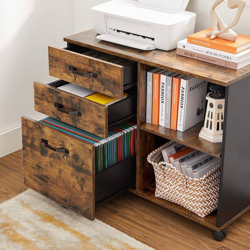 Songmics VASAGLE Industriestil Aktenschrank mit Rollen Lagerräumung