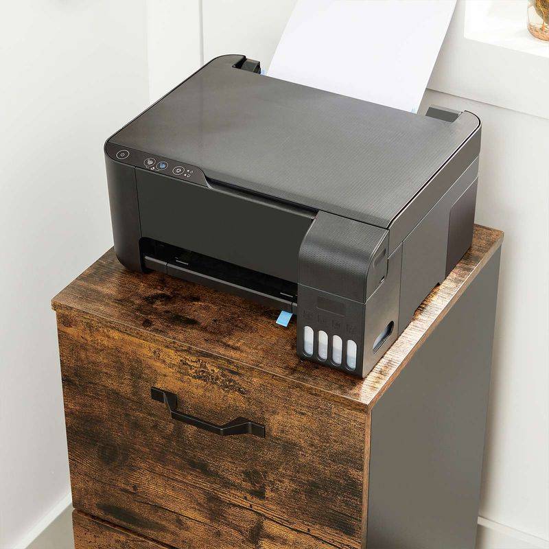 Songmics VASAGLE Rollcontainer vintagebraun-schwarz Neueste Mode