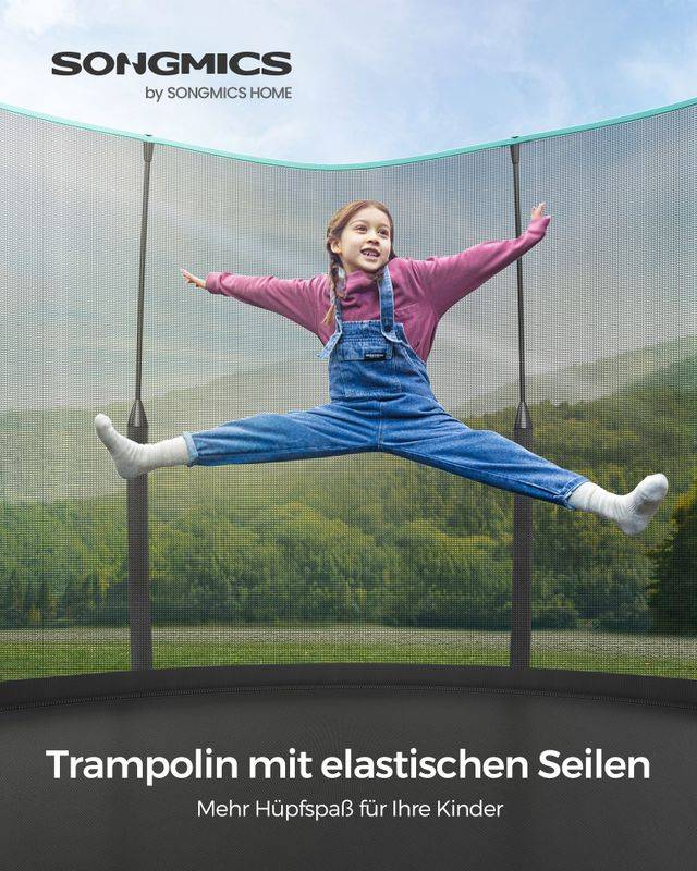 Songmics SONGMICS Trampolin Ø 366 cm mit Reißverschluss dschungelgrün Kauf eins, bekomm eins gratis