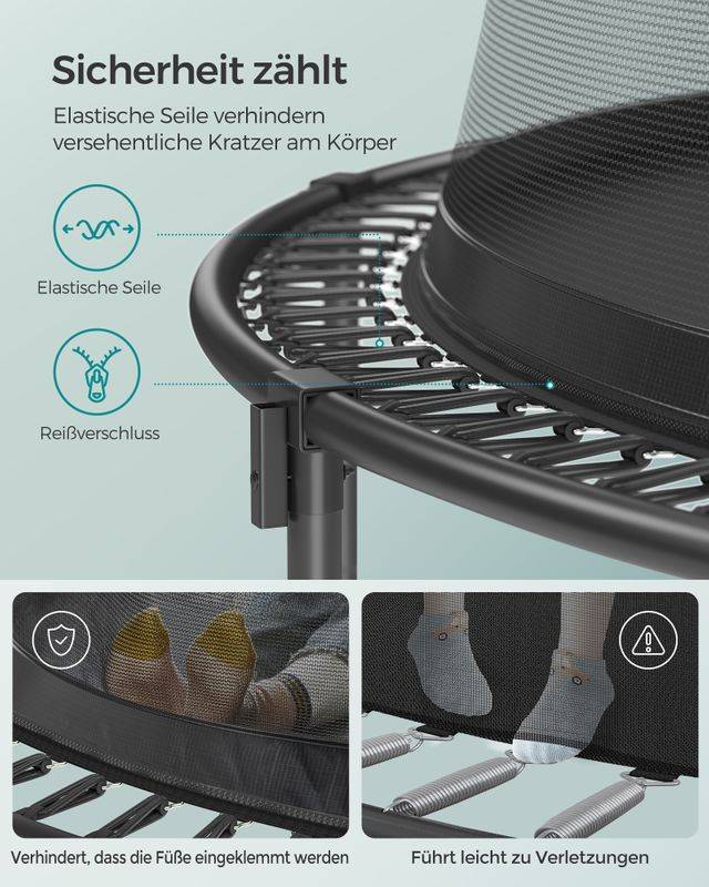 Songmics SONGMICS Trampolin Ø 366 cm mit Reißverschluss dschungelgrün Kauf eins, bekomm eins gratis