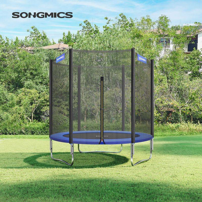 Songmics SONGMICS Trampolin Ø 183 cm Schwarz-Blau Sonderangebote