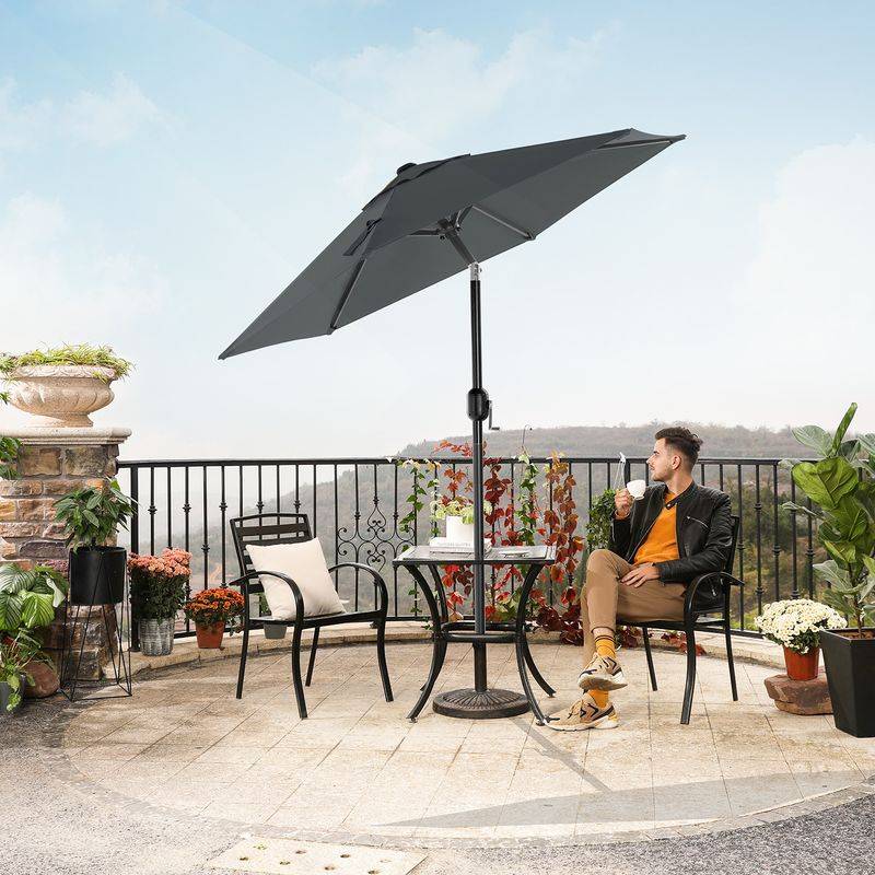 Songmics SONGMICS Knickbarer Sonnenschirm mit Kurbel ohne Ständer Speichern exportieren