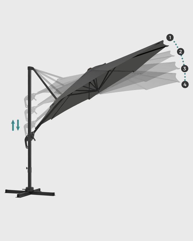 Songmics SONGMICS Ampelschirm um 360° drehbar Black Friday Preise