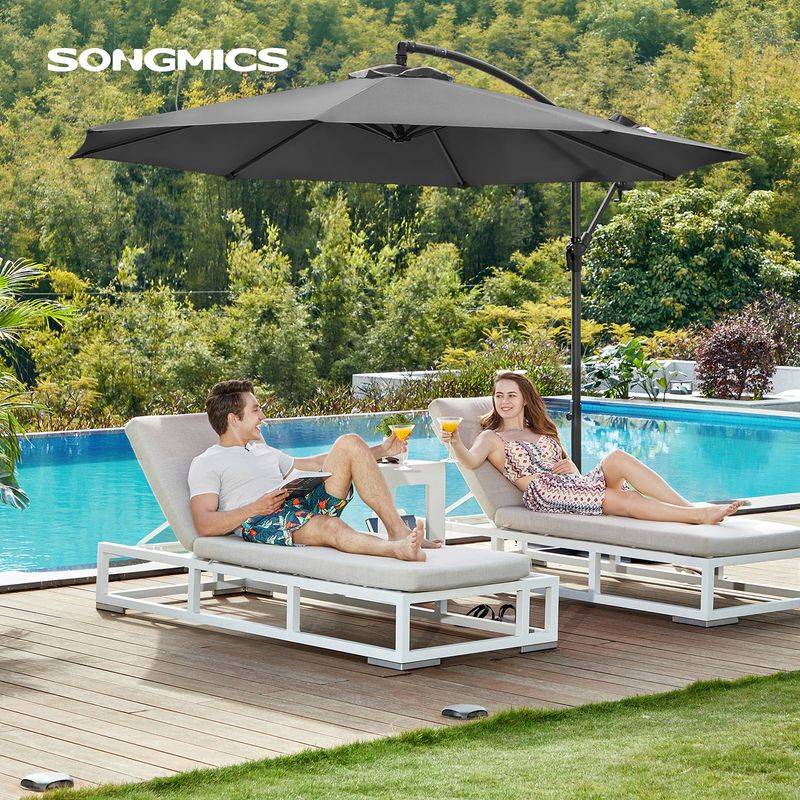 Songmics SONGMICS Sonnenschirm mit Kurbel zum Öffnen und Schließen Im Verkauf