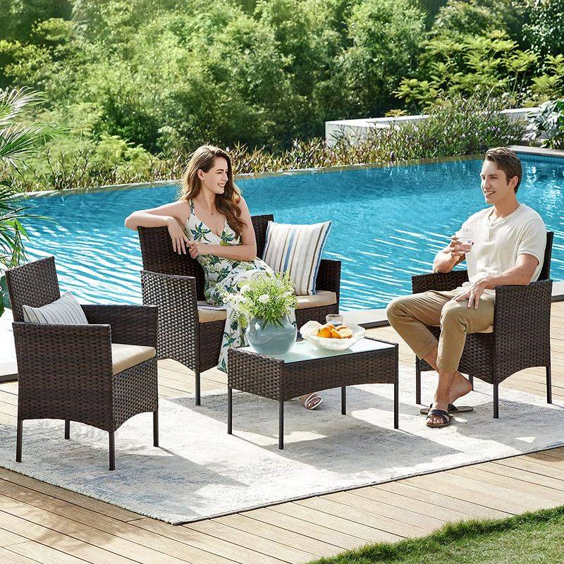 Songmics SONGMICS Gartenmöbel-Set aus PE-Polyrattan Versandkostenfrei