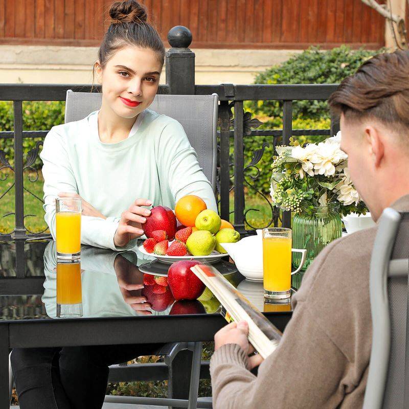 Songmics SONGMICS 4er-Set Gartenstühle mit robustem Aluminiumgestell Flash Sale