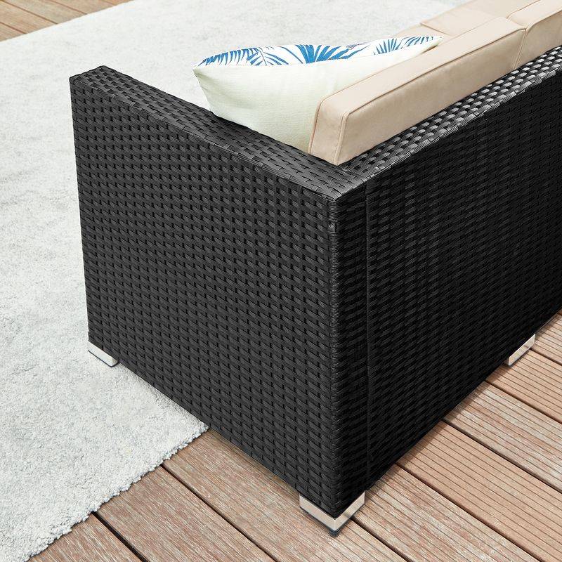 Songmics SONGMICS Polyrattan Gartenmöbel 3er-Set mit Tisch und 4 Stühlen Weihnachtsangebot