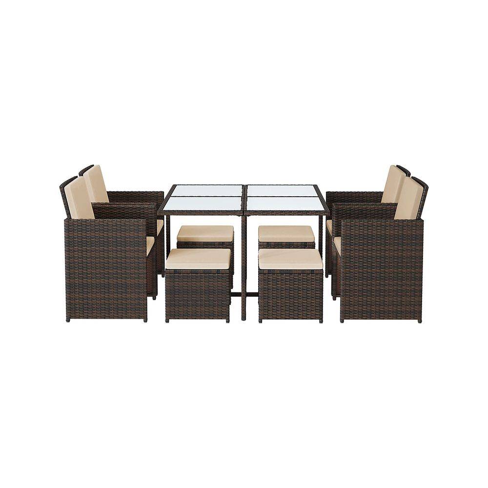 Songmics SONGMICS Polyrattan Gartenmöbel 9er-Set Osterangebot
