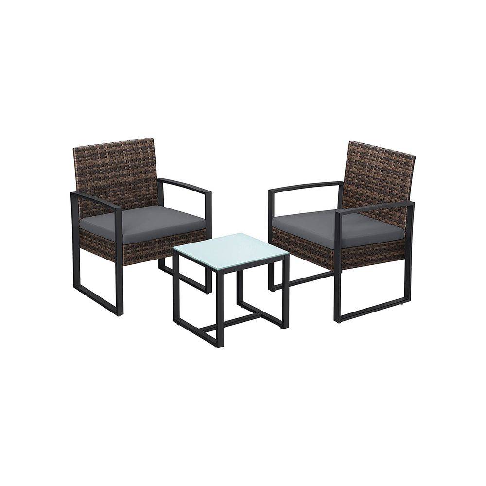 Songmics SONGMICS 3er-Set Gartenmöbel-Set aus Polyrattan Muttertagsangebot