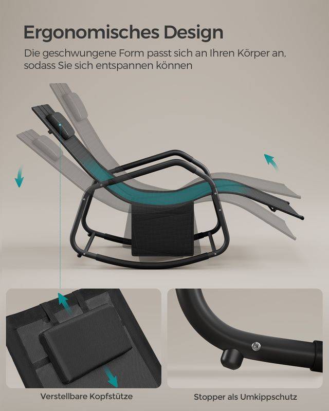 Songmics SONGMICS Schaukelstuhl Lagerräumung