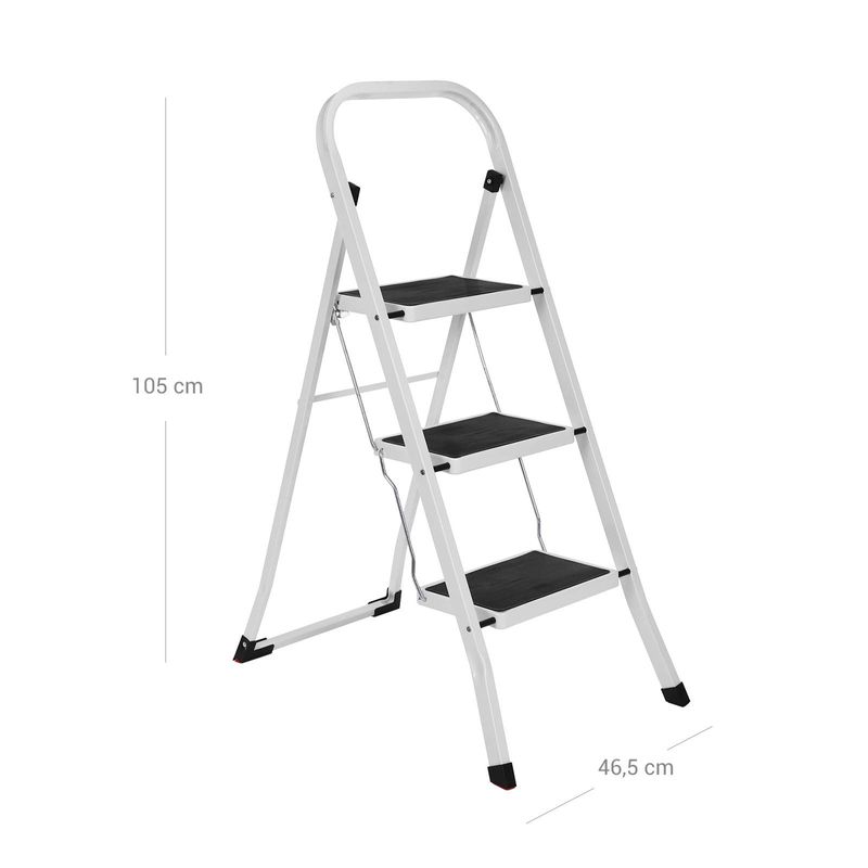 Songmics SONGMICS Haushaltsleiter 3 Stufen Weiß Letzter Tag