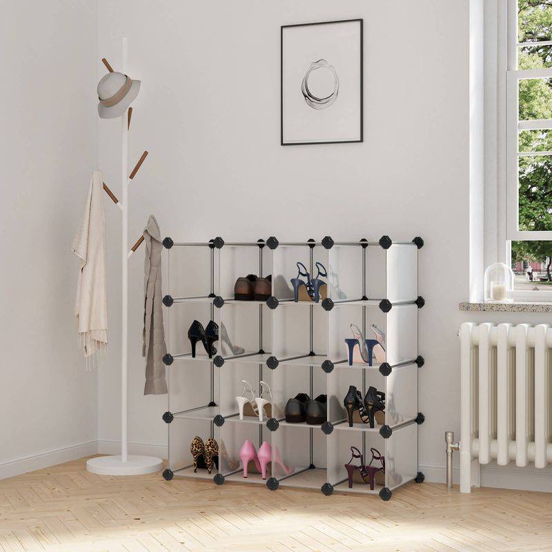 Songmics SONGMICS Kleiderschrank aus Kunststoff mit Steckregal Fabrikpreis