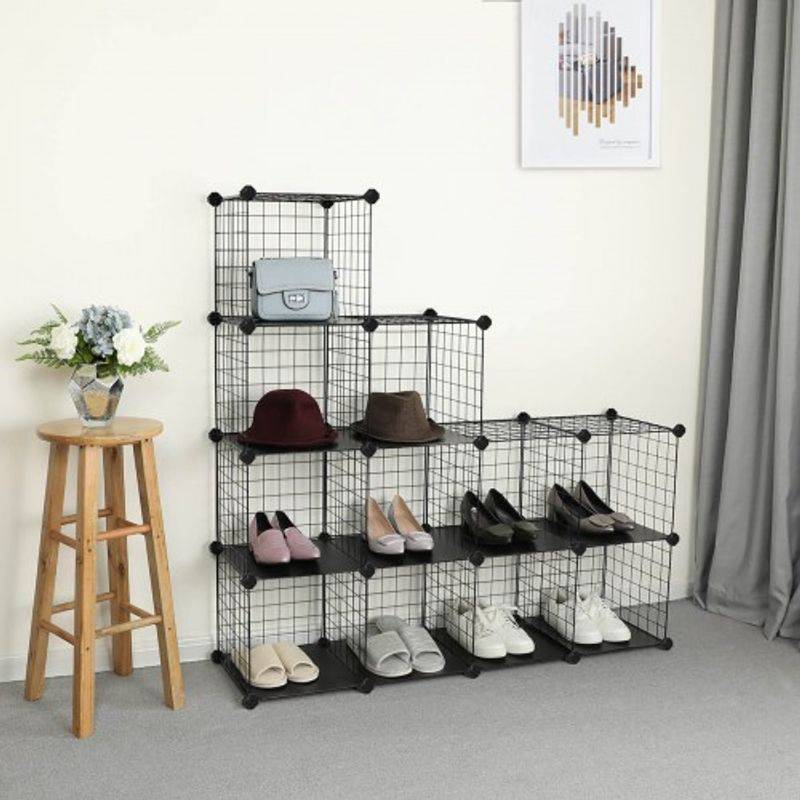 Songmics SONGMICS Steckregal aus Drahtgitter mit 12 Fächern Sonderangebot