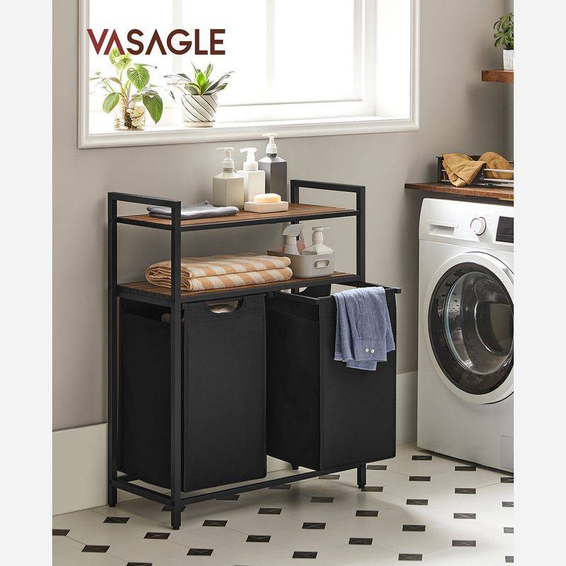 Songmics VASAGLE Wäschekorb mit 2 Fächern Cyber Monday