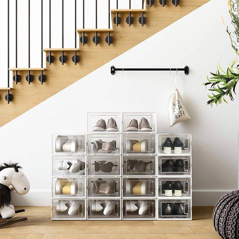 Songmics SONGMICS 8er-Set Aufbewahrungsboxen für Schuhe Valentinstagsangebot